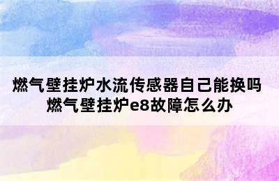 燃气壁挂炉水流传感器自己能换吗 燃气壁挂炉e8故障怎么办